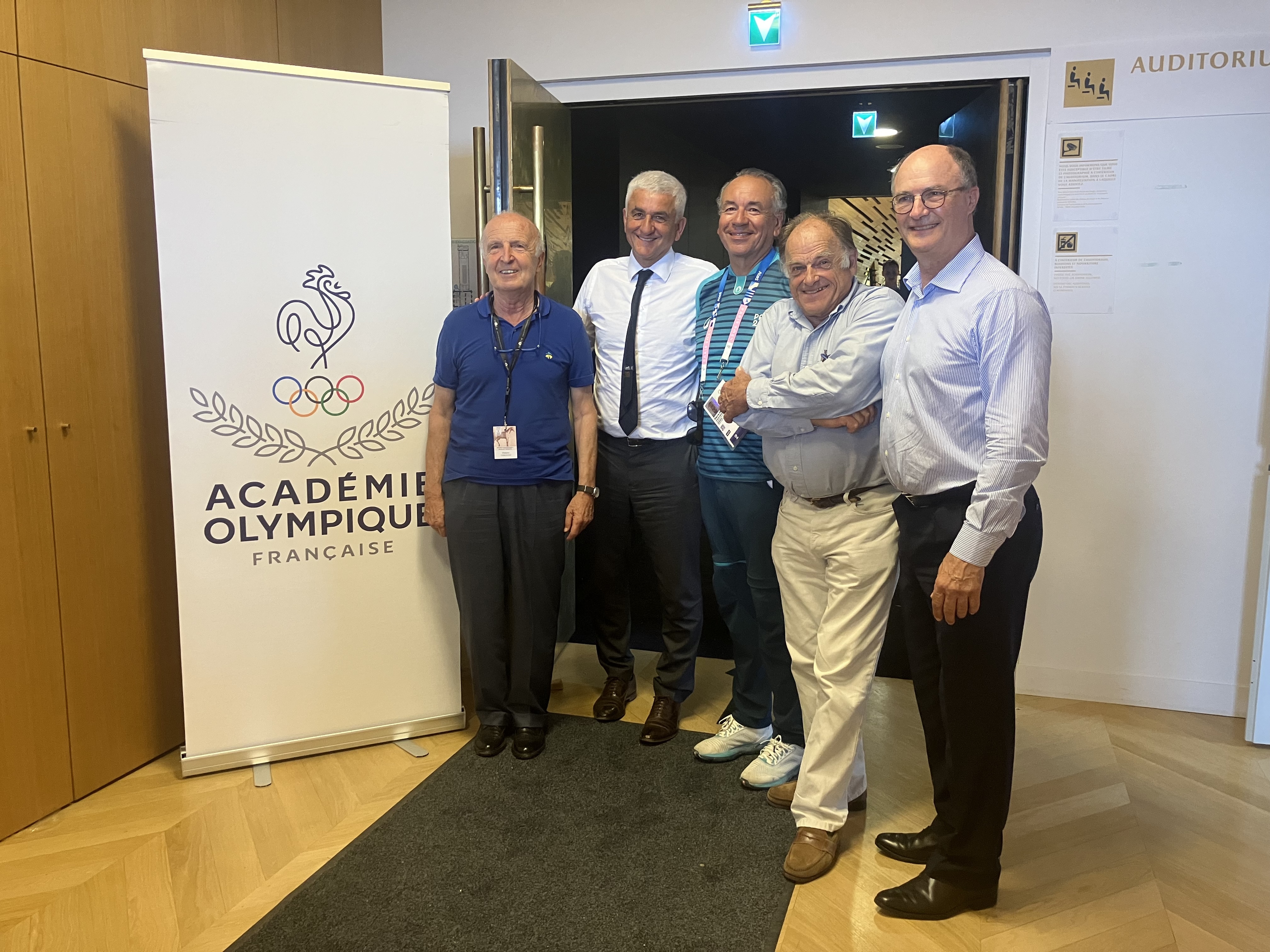 Versailles, colloque 1er aout 2024, (de GàD) Mauro Checcoli, Hervé Morin, Pierre Durand, Xavier Libbrecht, Pascal Buléon