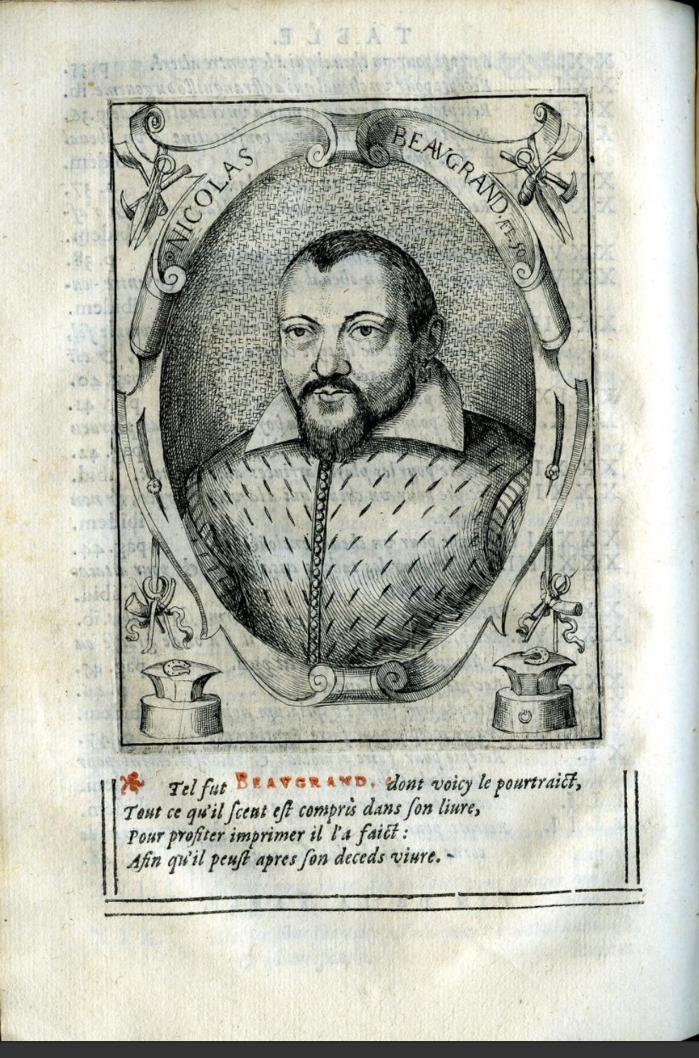 Nicolas Beauregard, portrait, 1619