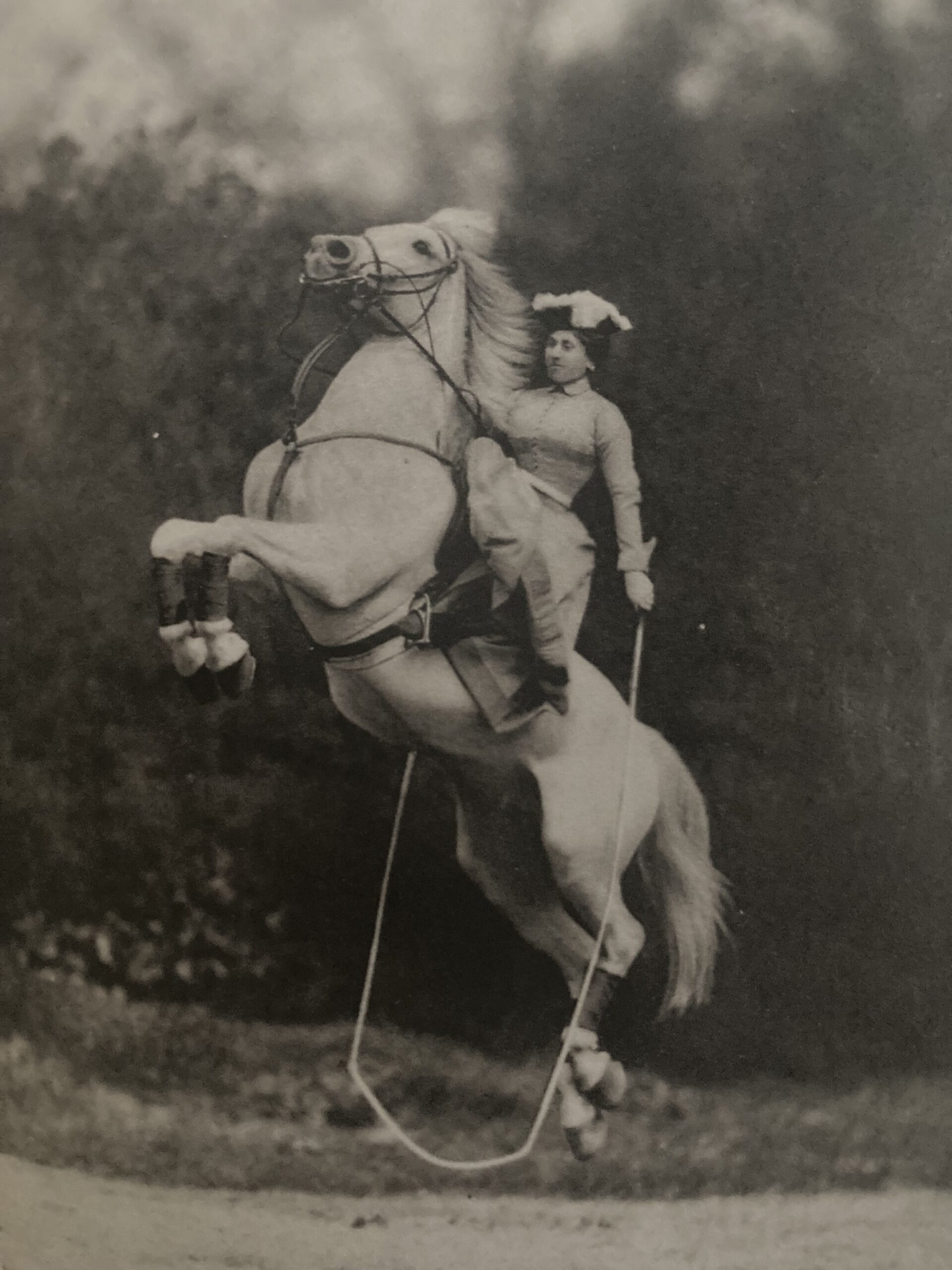 Thérèze Renz présente "le saut à la corde", au Nouveau cirque en 1904 - Studio Delton